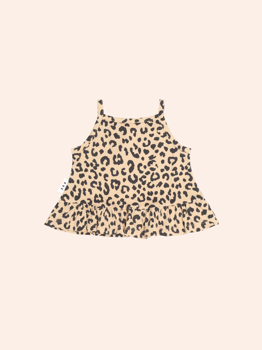 HUXBABY LEOPARD PEPLUM TANK TOP in ANIMAL