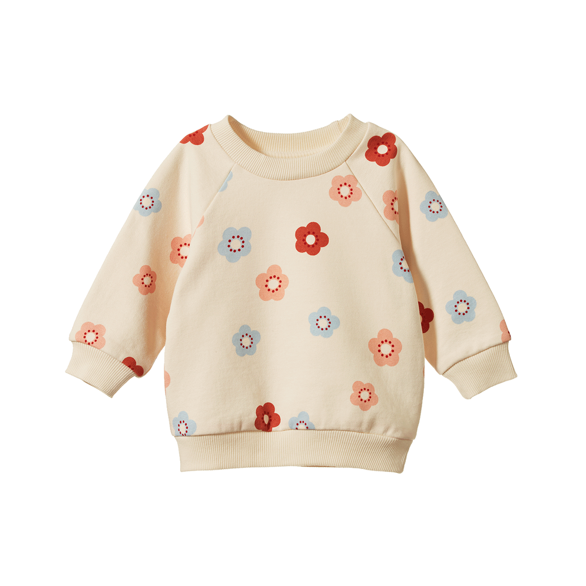 Nature Baby Emerson Sweater in Flora Stamp Print