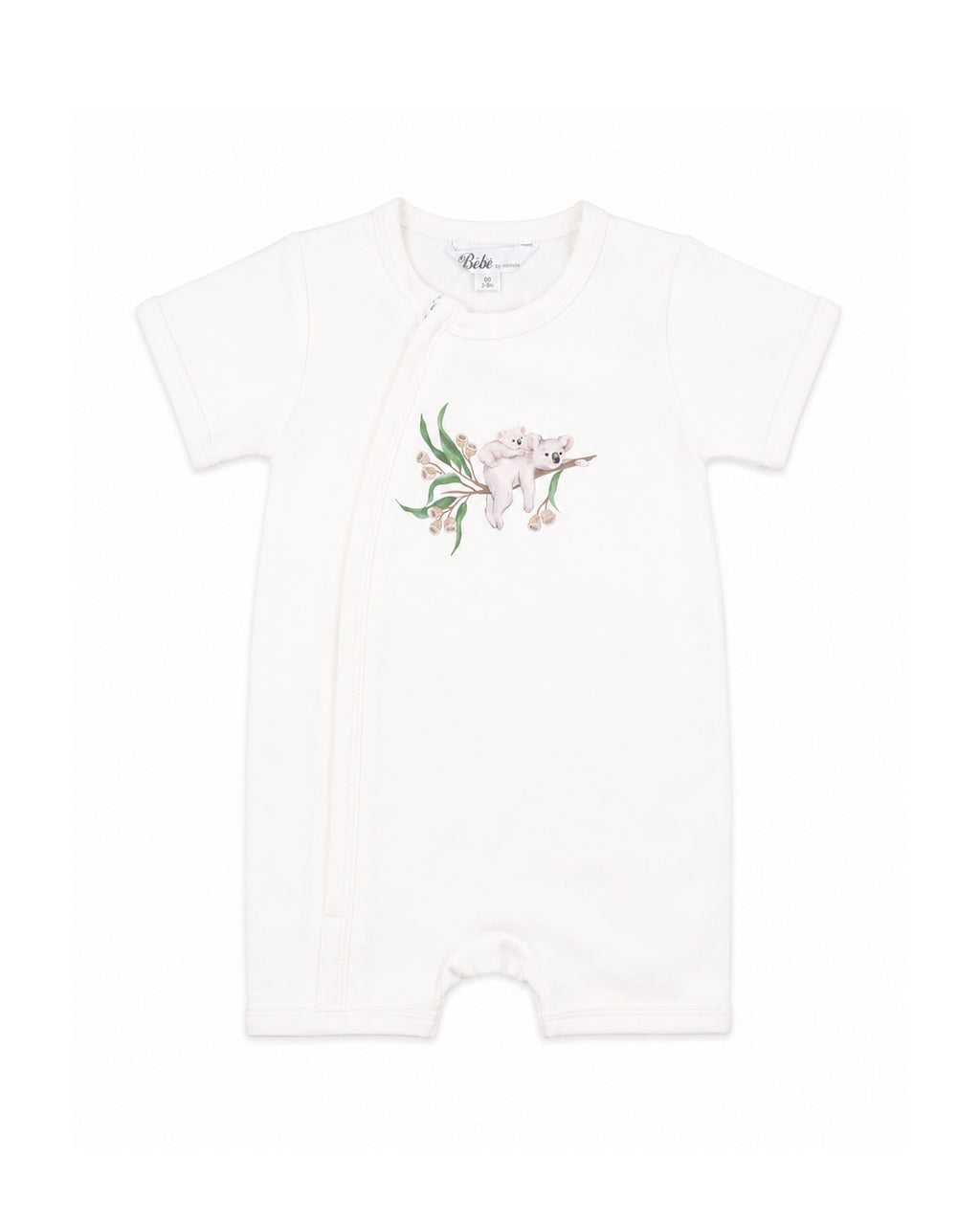 Fox & Finch TAYLOR ORGANIC SS KOALA ZIP ROMPER in Single