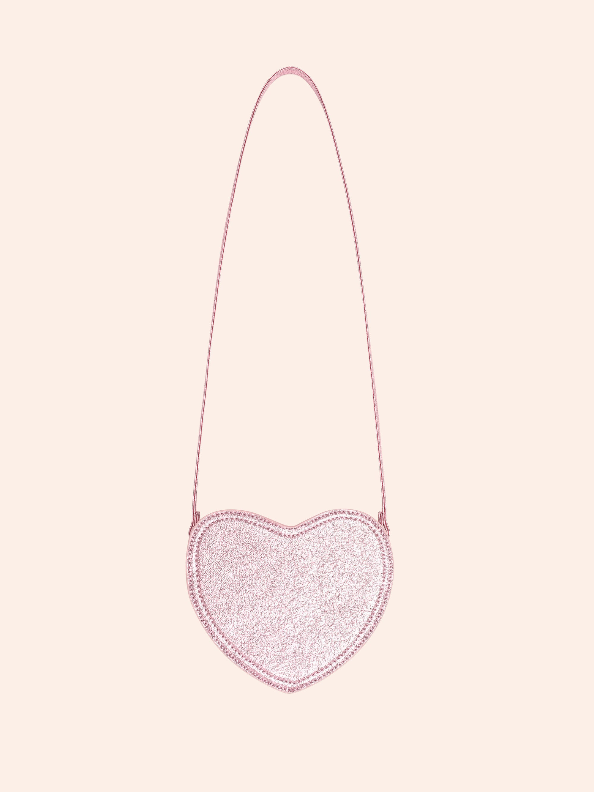 HUXBABY STRAWBERRY SEQUIN HEART BAG in STRAWBERRY METALLIC
