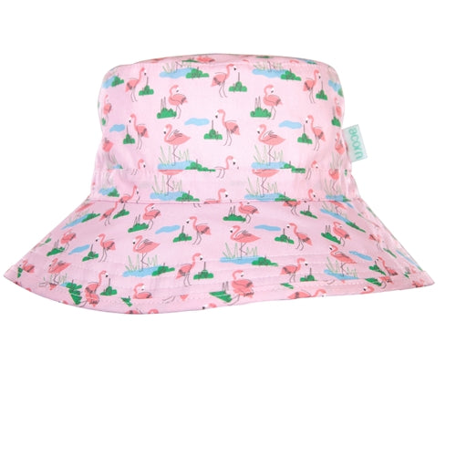 Acorn - Dancing Flamingo Broad Brim Bucket Hat