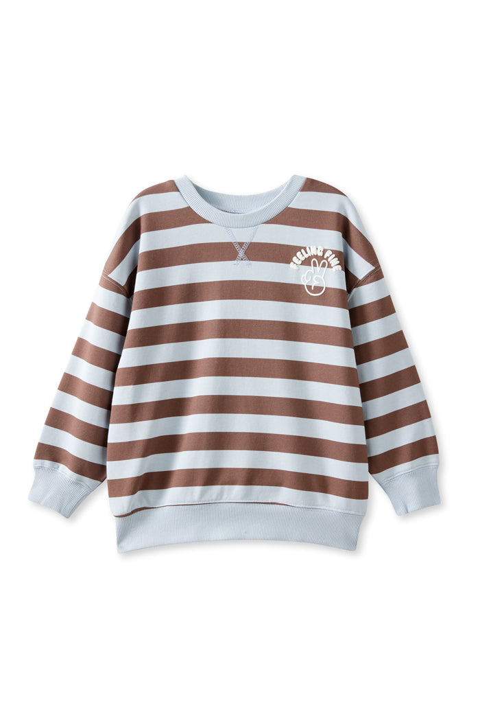 Milky Clothing Feeling Fine Sweat in Soft Blue/ Latte