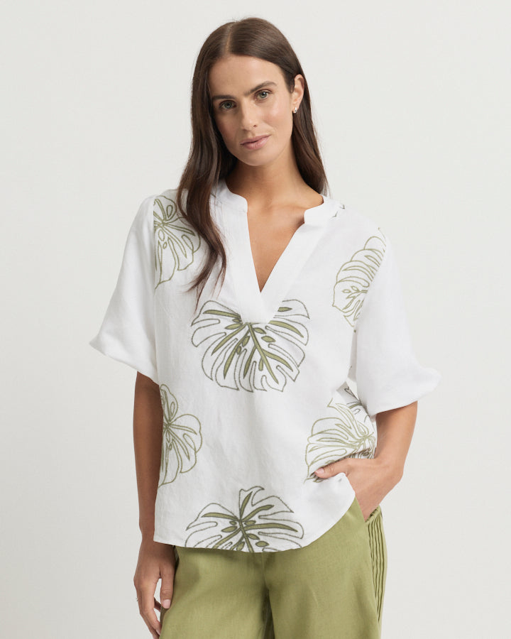 Yarra Trail Figment Blouse in WHITE