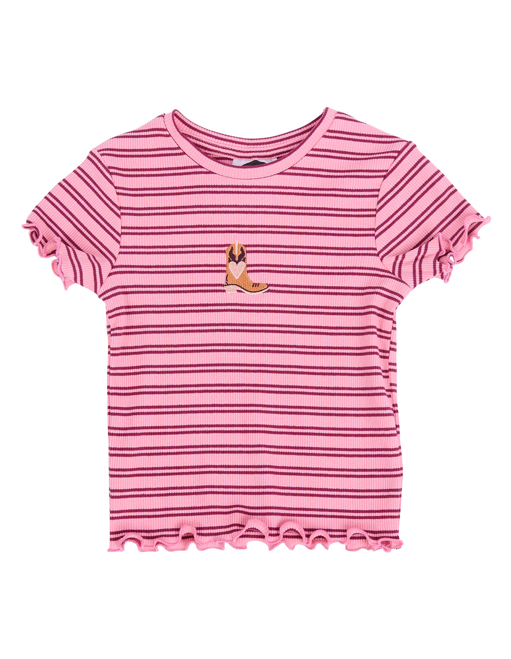 Eve Girl Freya Rib Tee (Size 3-7) in PINK
