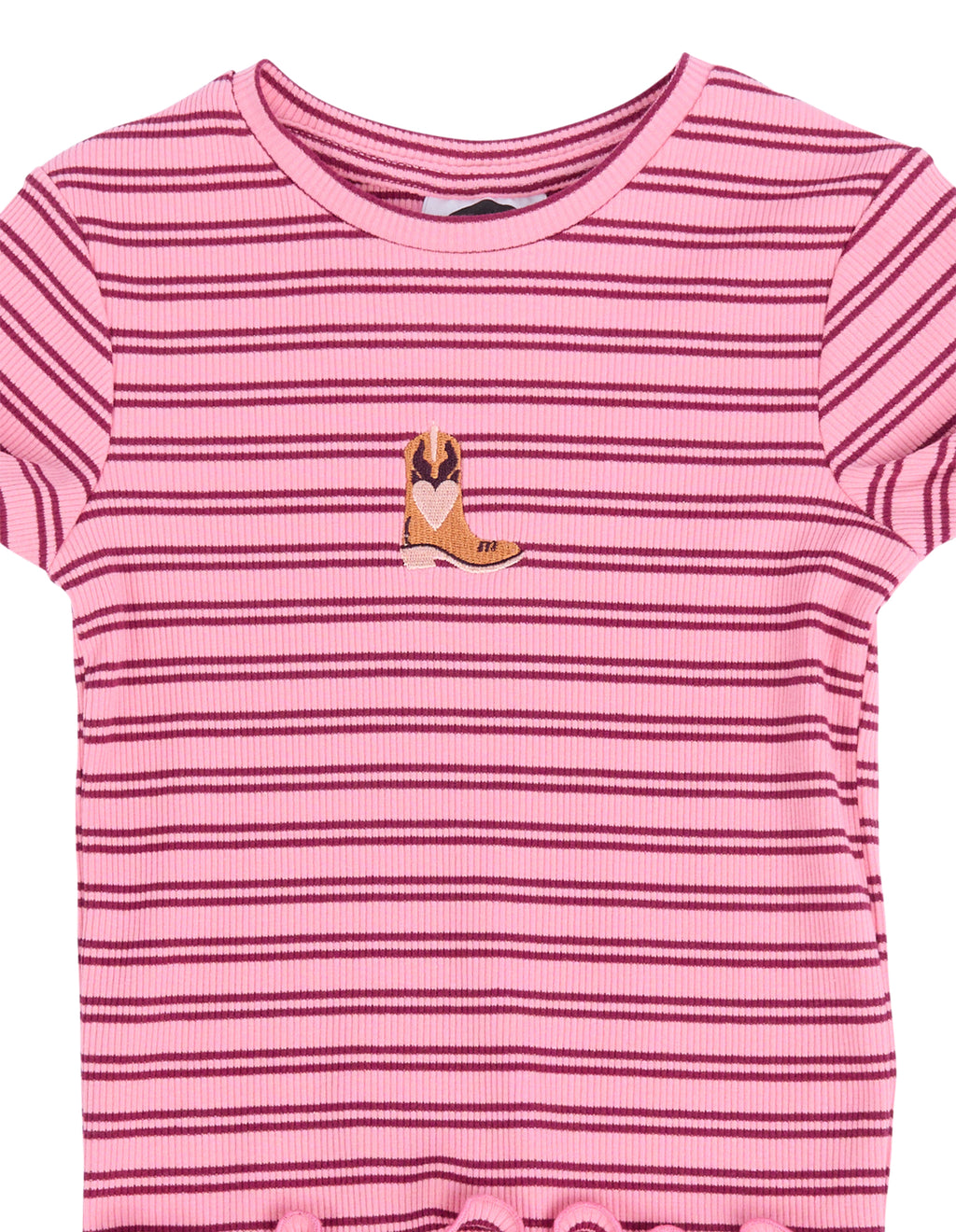 Eve Girl Freya Rib Tee (Size 3-7) in PINK