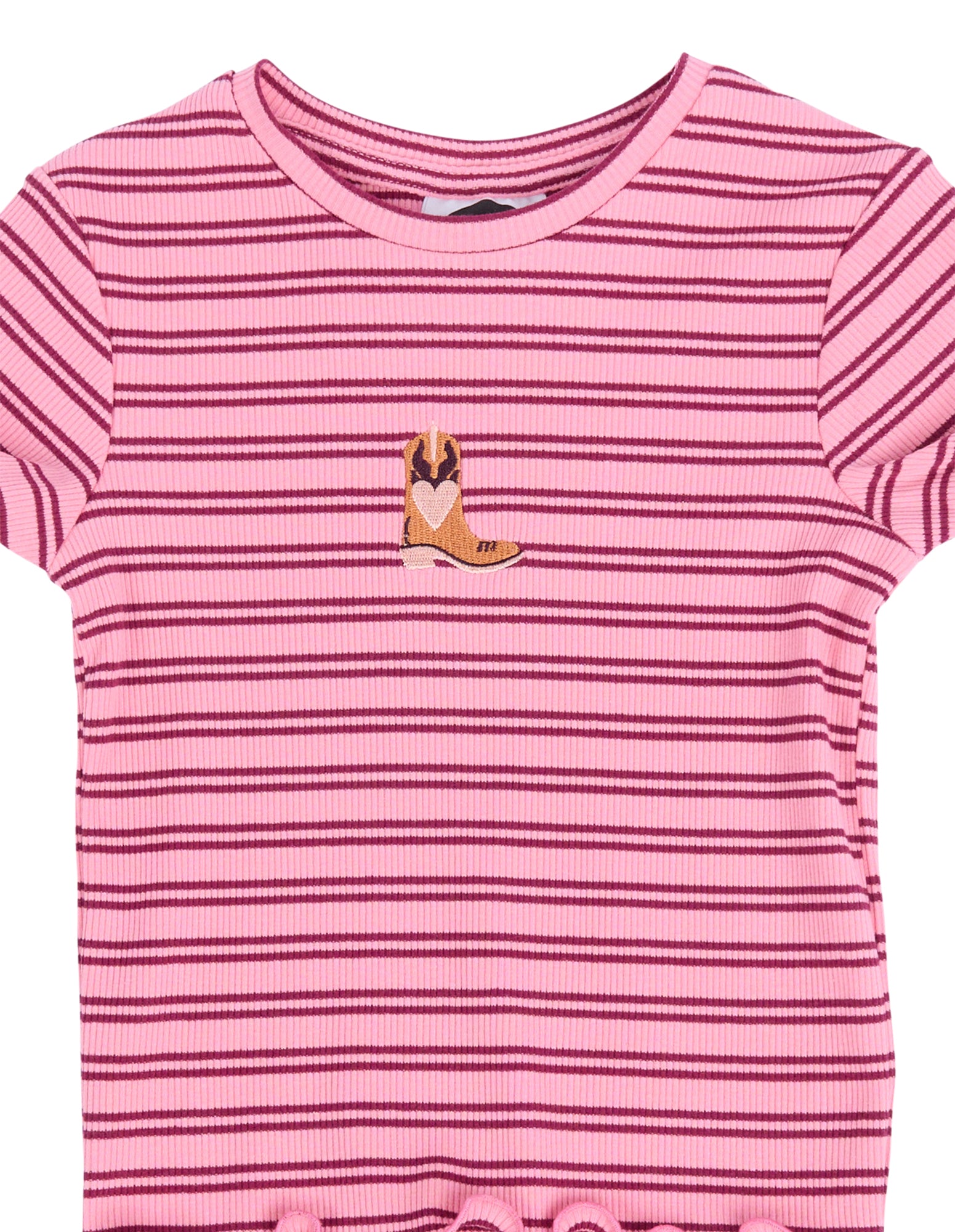Eve Girl Freya Rib Tee (Size 3-7) in PINK