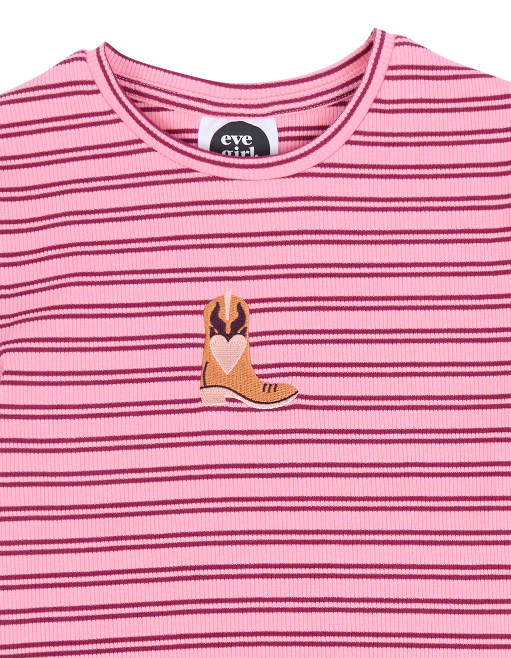 Eve Girl Freya Rib Tee (Size 8-16) in PINK