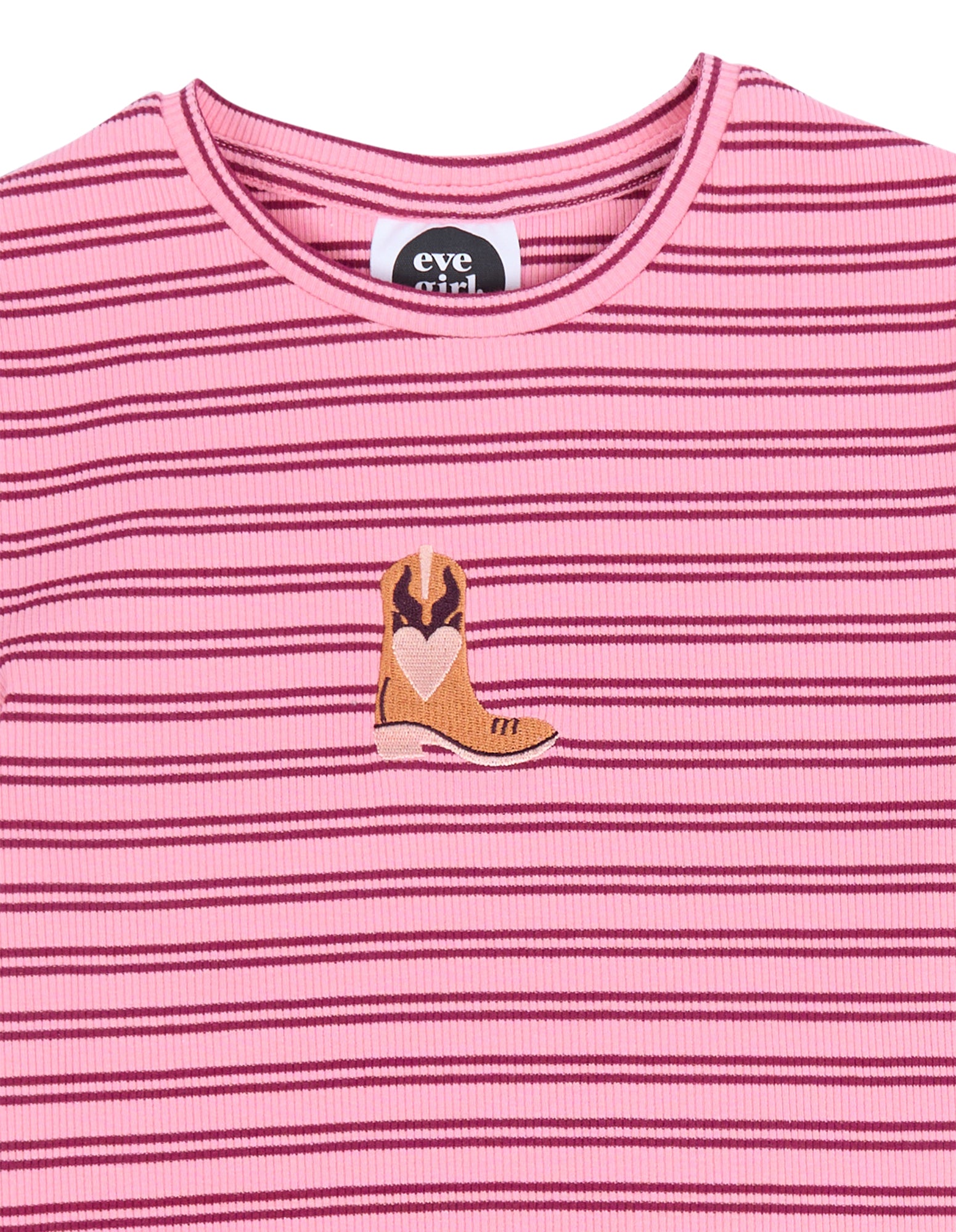 Eve Girl Freya Rib Tee (Size 8-16) in PINK