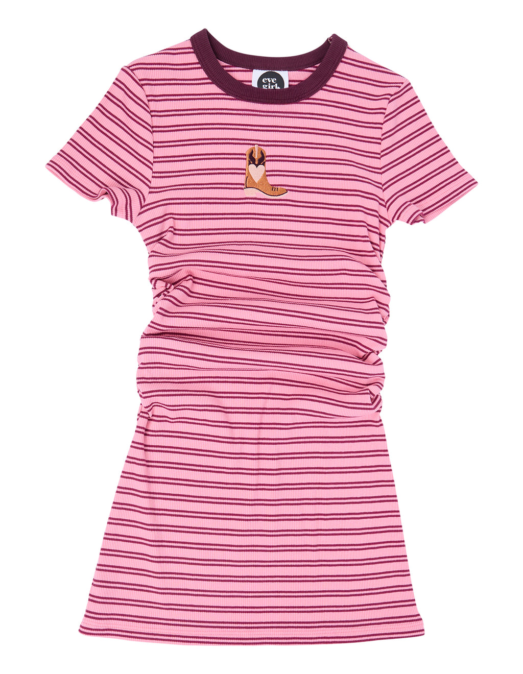 Eve Girl Freya Ruched Dress (Size 8-16) in PINK