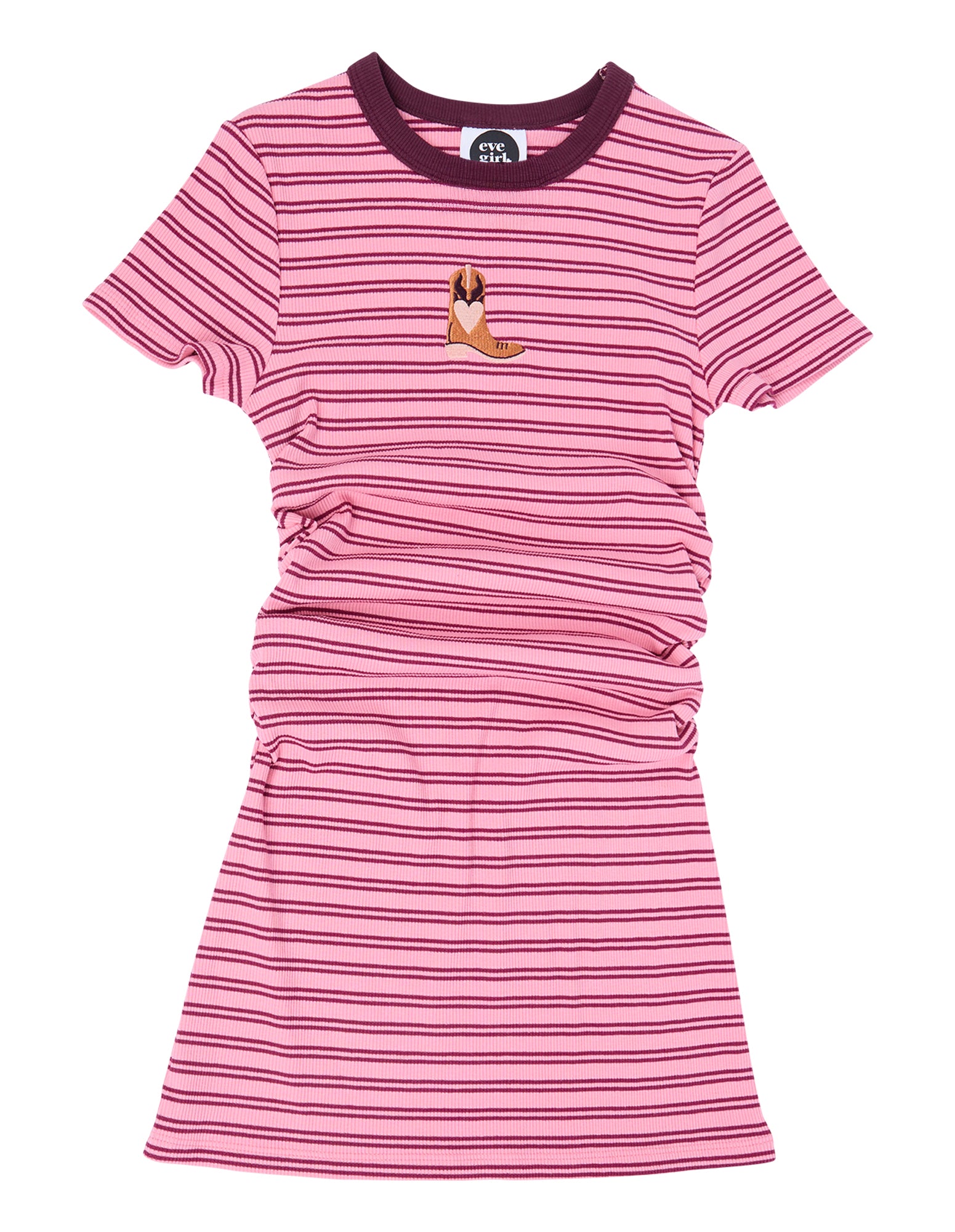 Eve Girl Freya Ruched Dress (Size 8-16) in PINK