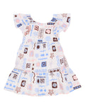 Eve Girl Holiday Frill Dress (Size 3-7) in PRINT