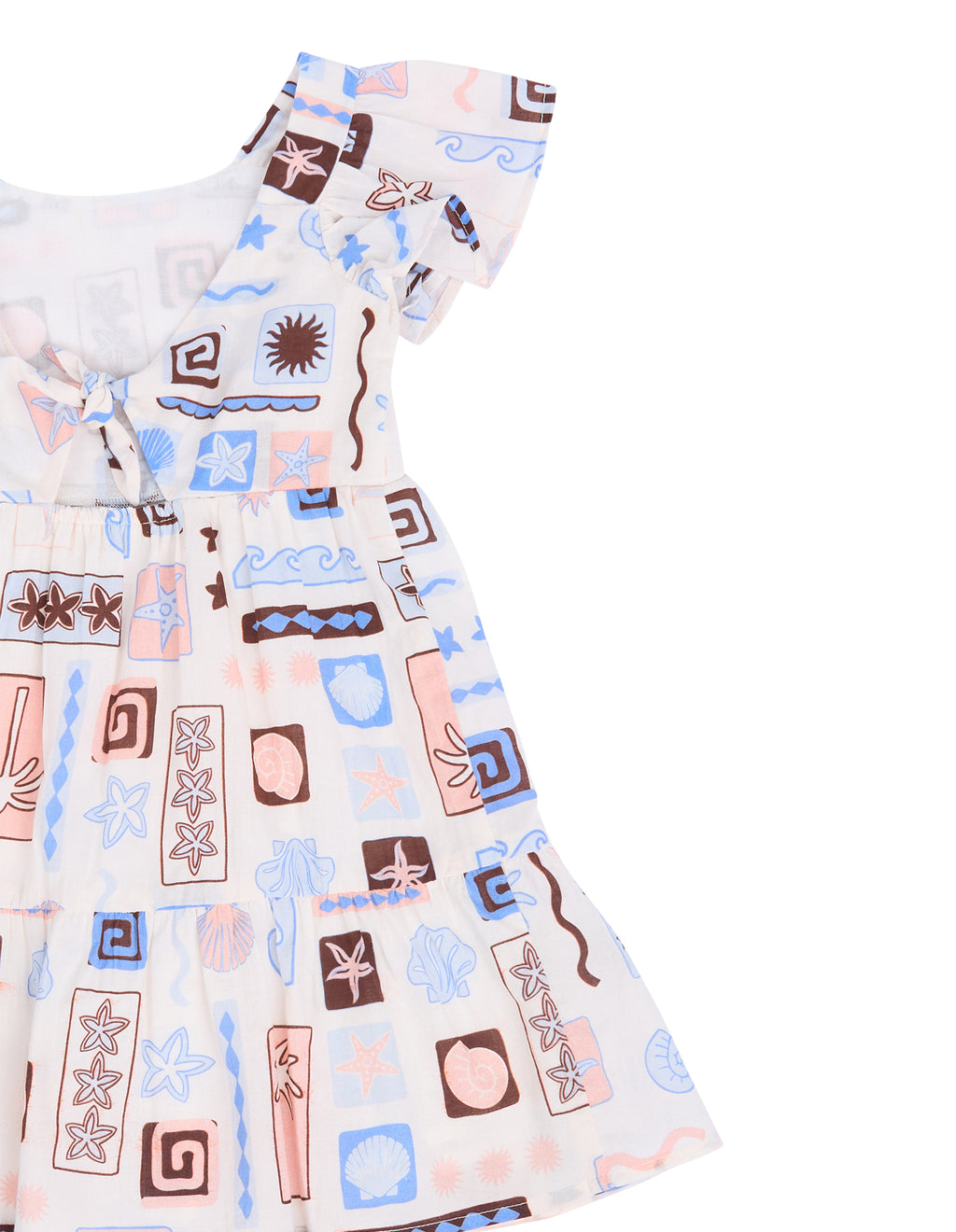 Eve Girl Holiday Frill Dress (Size 3-7) in PRINT