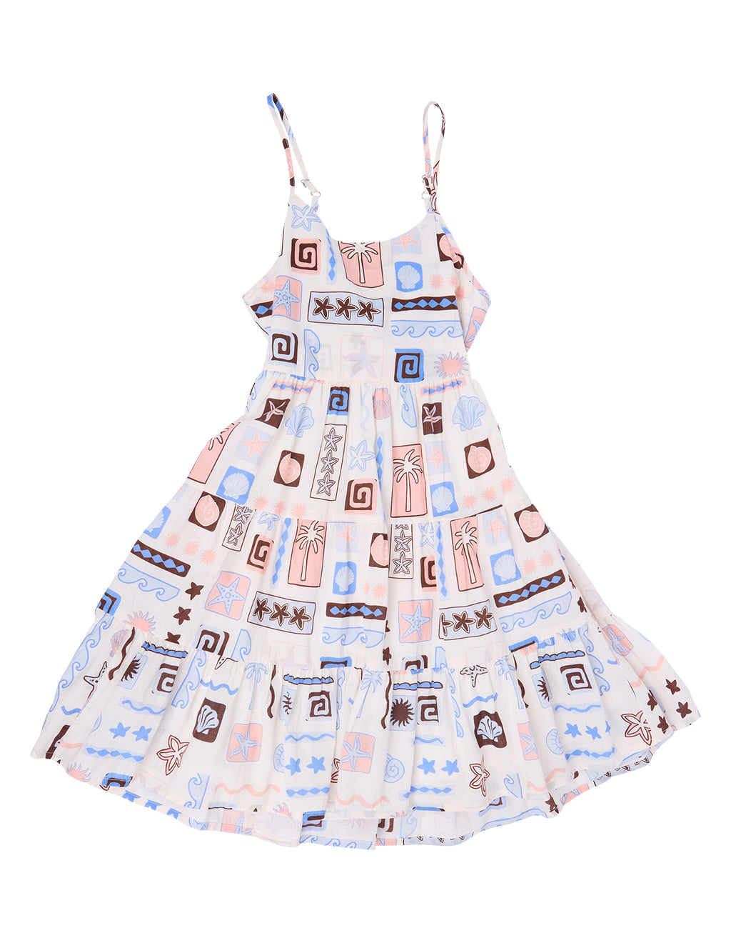 Eve Girl Holiday Frill Dress (Size 8-16) in PRINT
