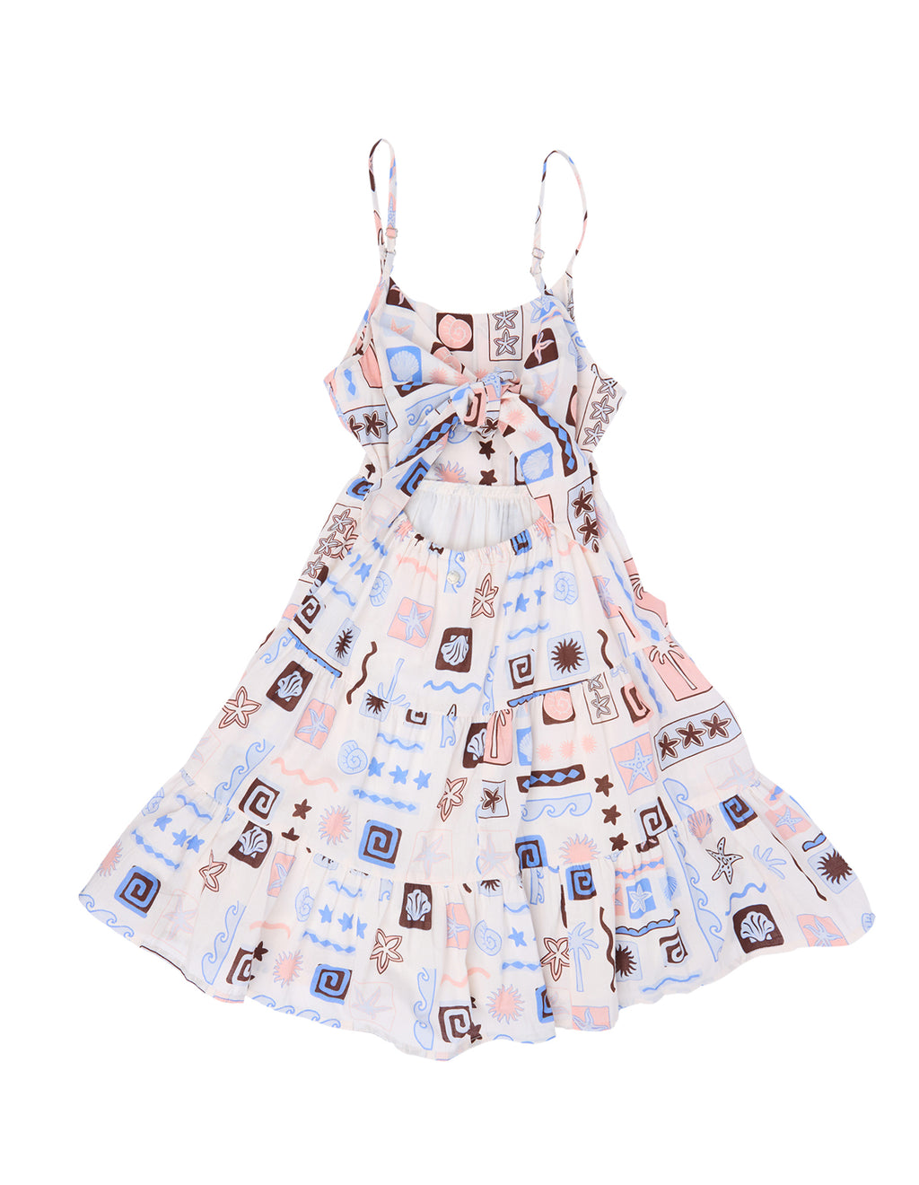 Eve Girl Holiday Frill Dress (Size 8-16) in PRINT