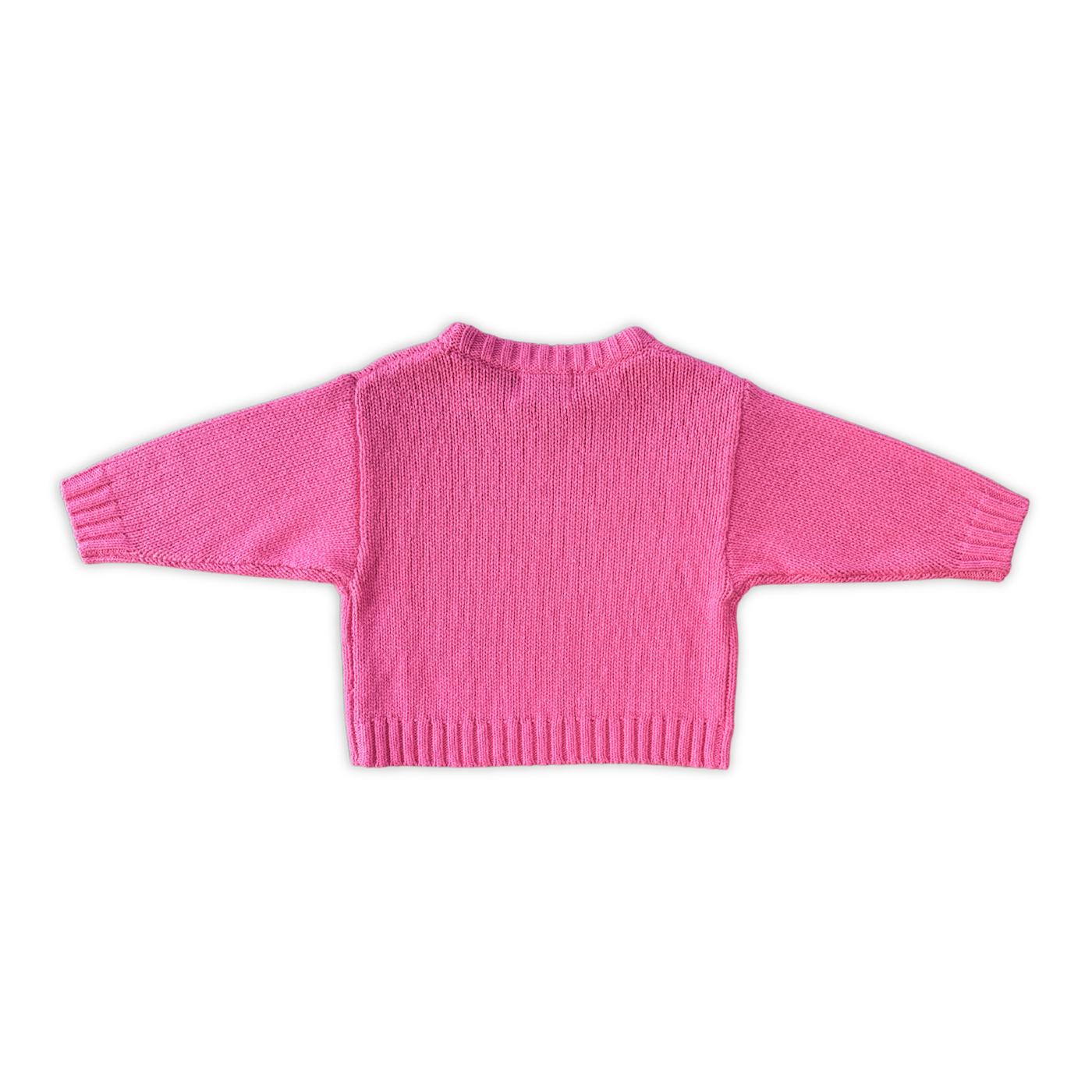 Grown Merino Blend Knit Pull Over - Raspberry in Single
