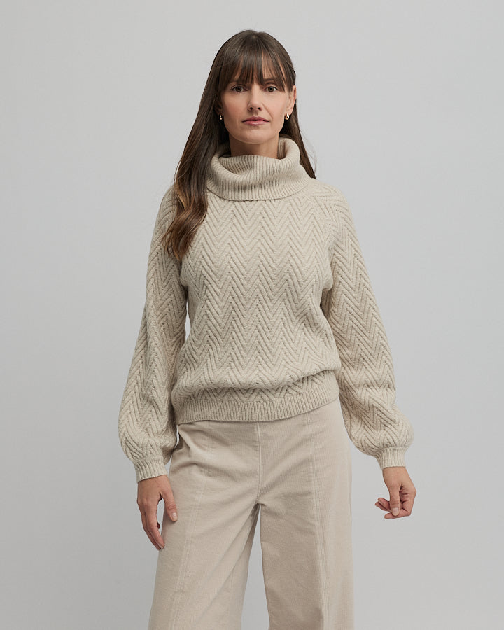 Yarra Trail Hudson Knit in ALMOND 1