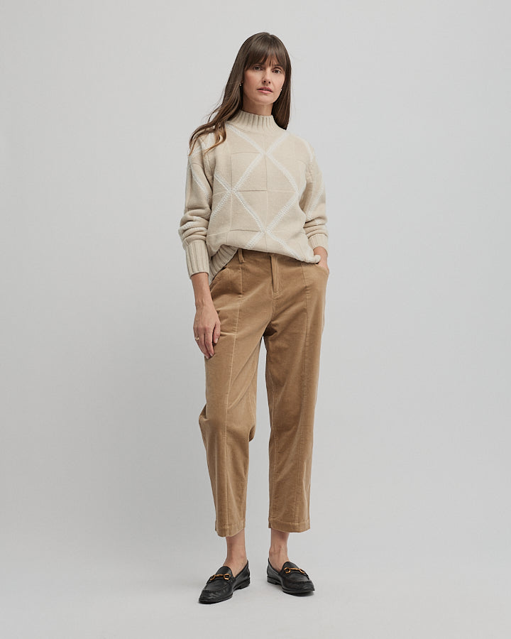 Yarra Trail Indiana Knit in ALMOND/ECRU