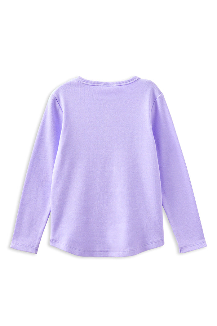 Milky Clothing Lavender Henley in Lavender