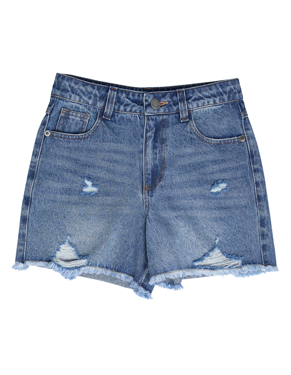 Eve Girl Lexi Denim Short (Size 3-7) in MID BLUE