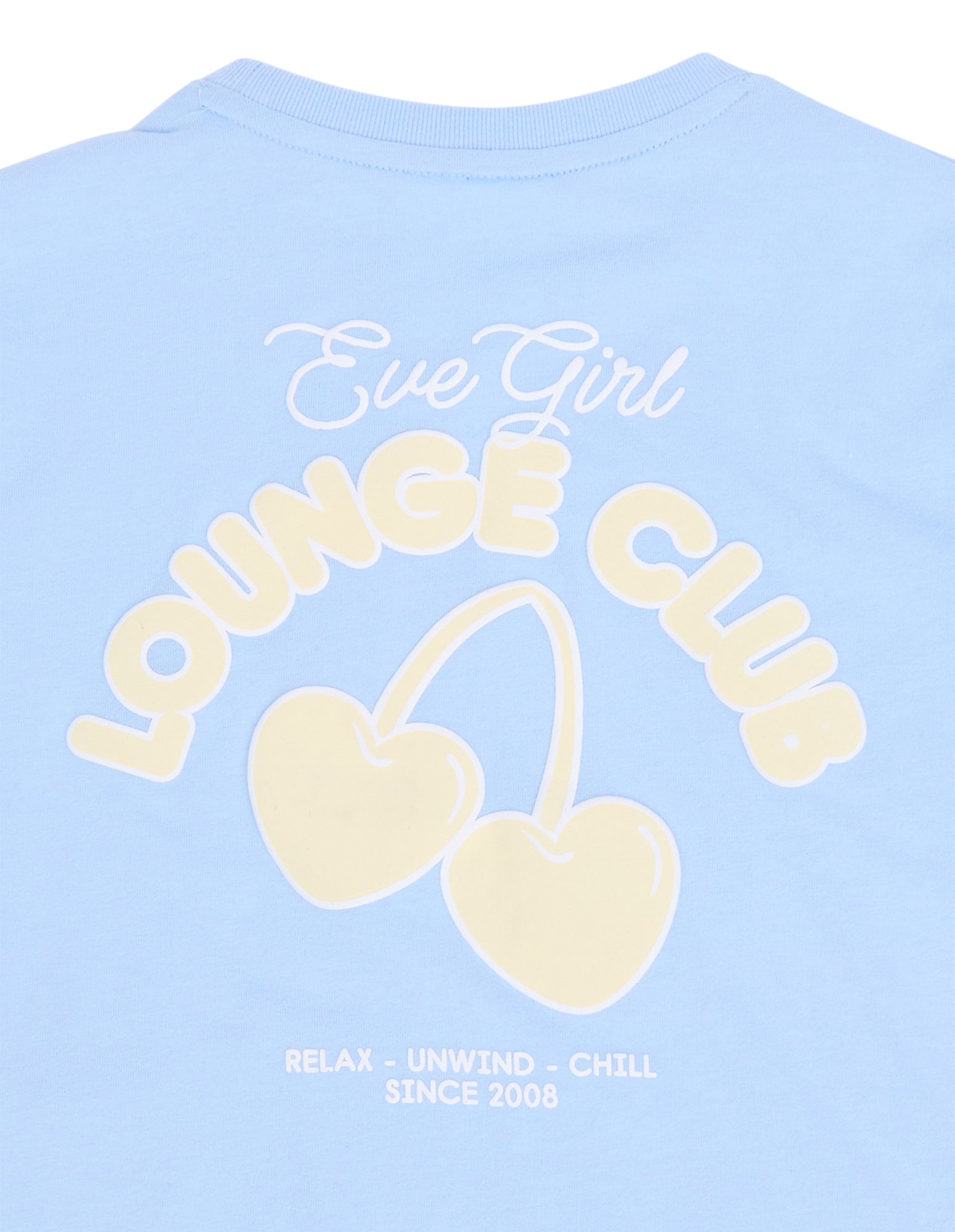 Eve Girl Lounge Club Tee (Size 3-7) in SKY BLUE