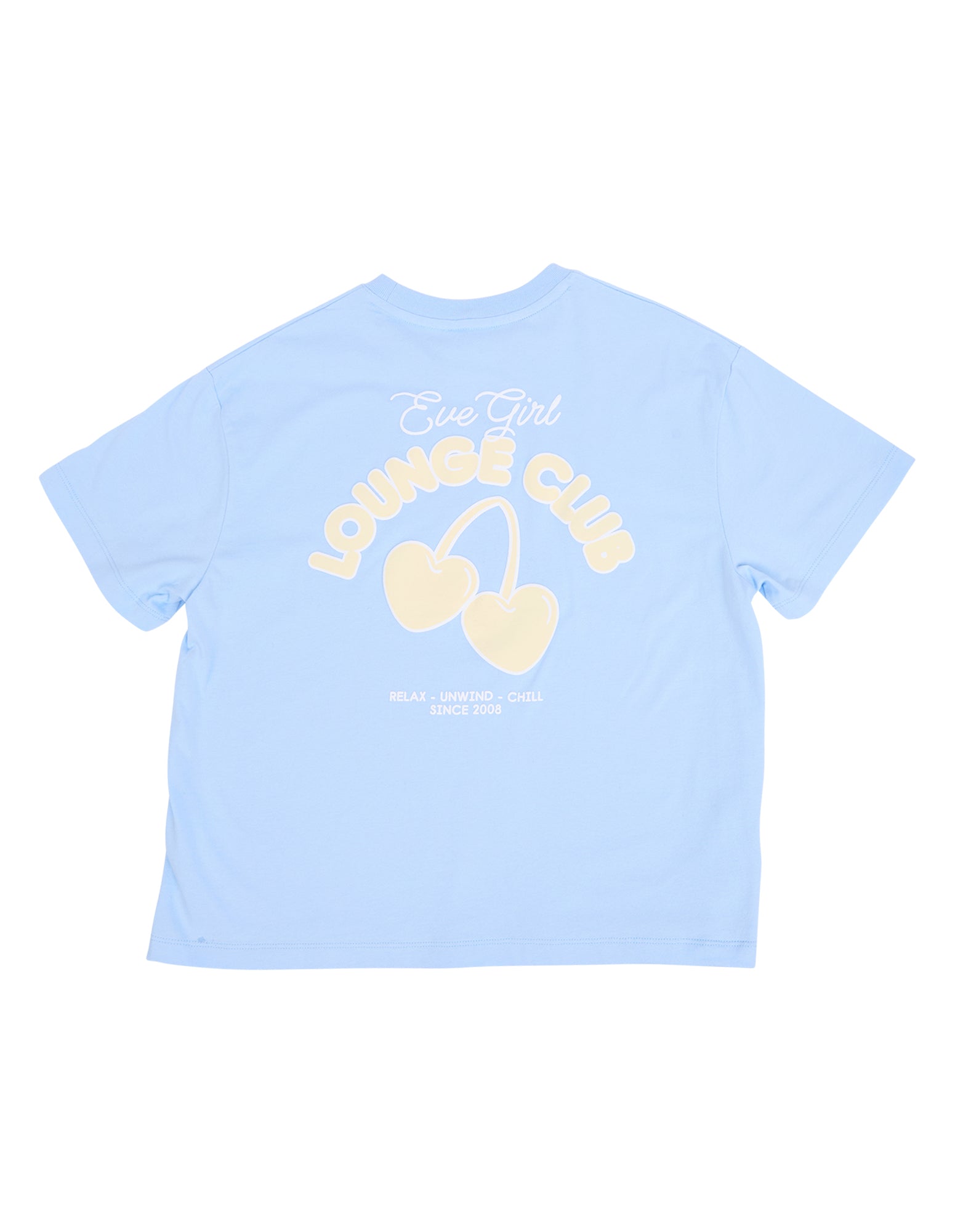 Eve Girl Lounge Club Tee (Size 8-16) in SKY BLUE