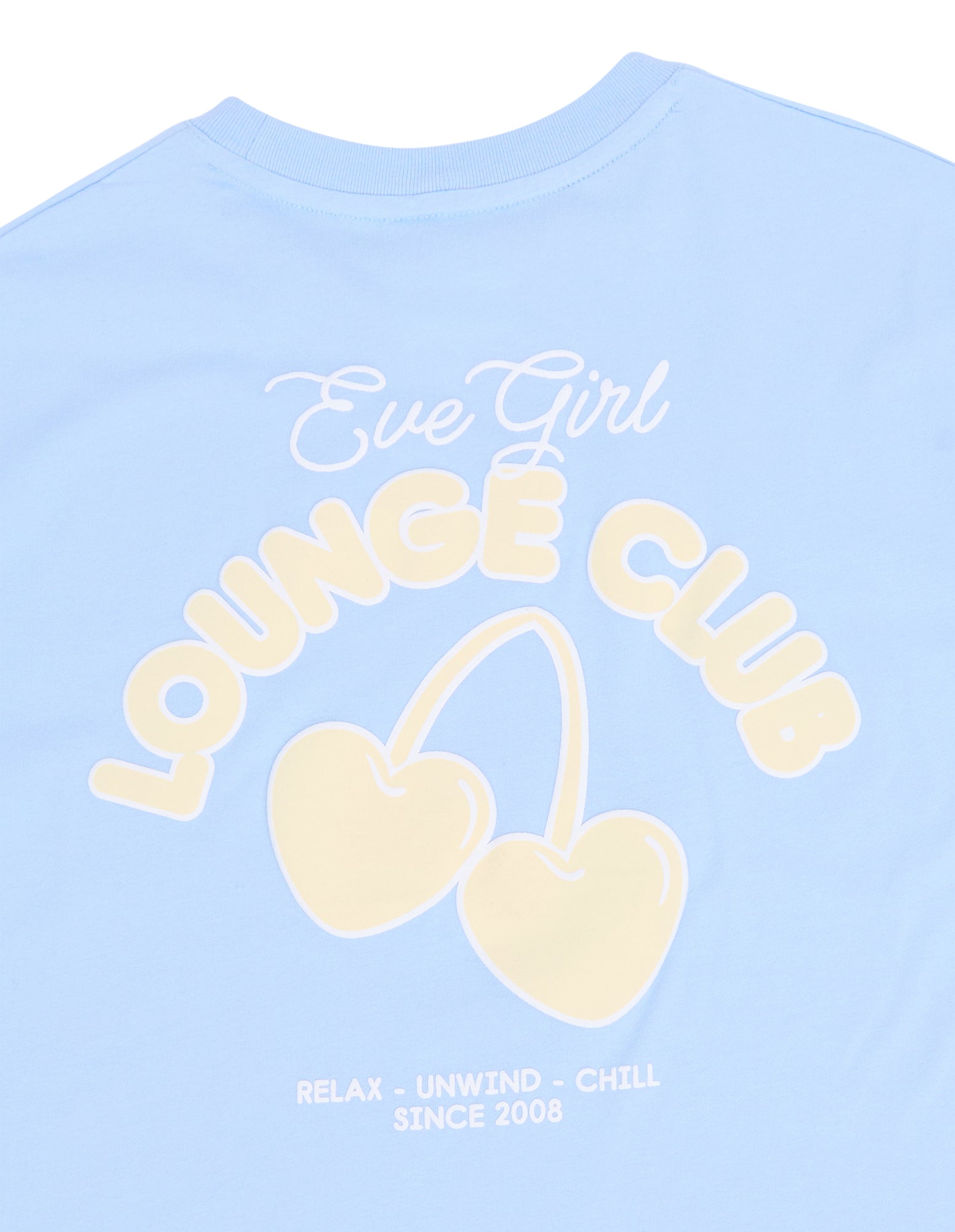 Eve Girl Lounge Club Tee (Size 8-16) in SKY BLUE