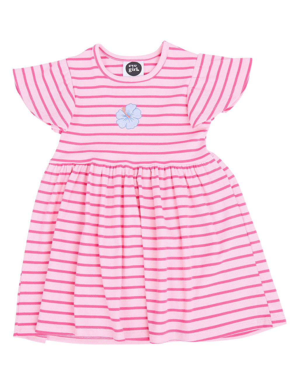 Eve Girl Lulu Rib Dress (Size 3-7) in PINK