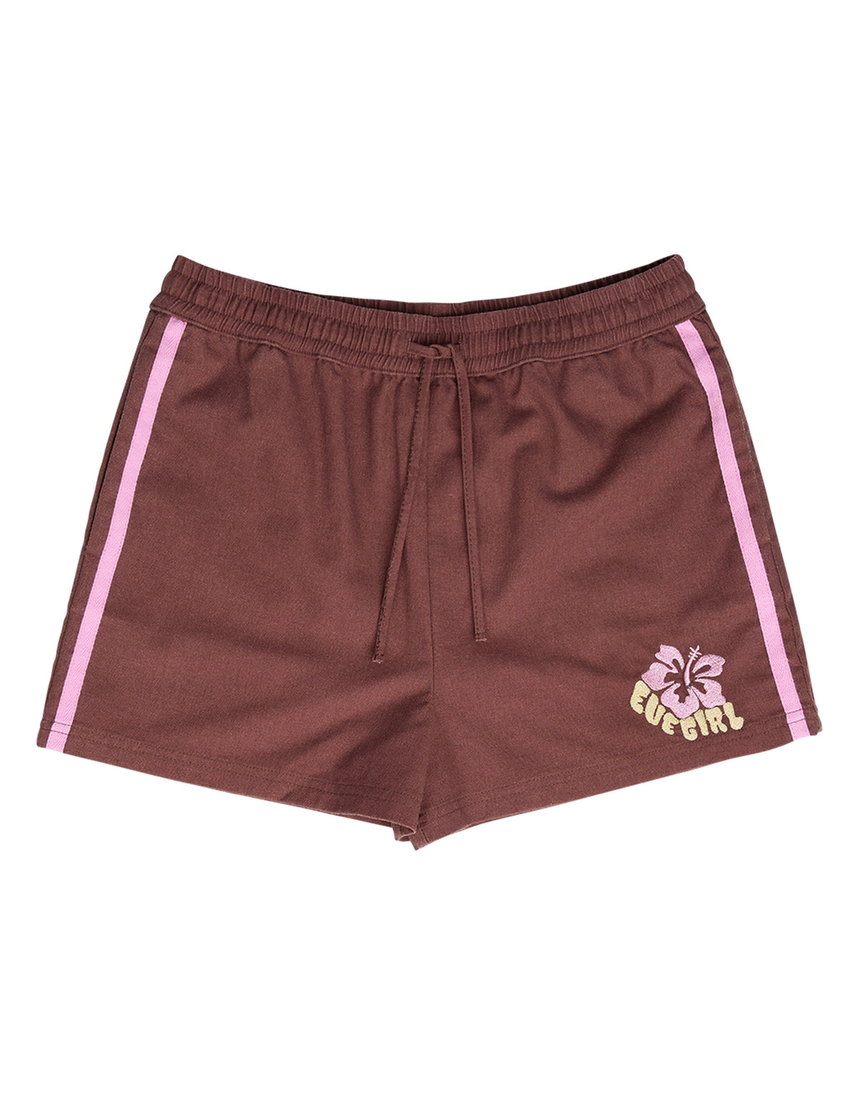 Eve Girl Maui Contrast Short (Size 8-16) in CHOCOLATE