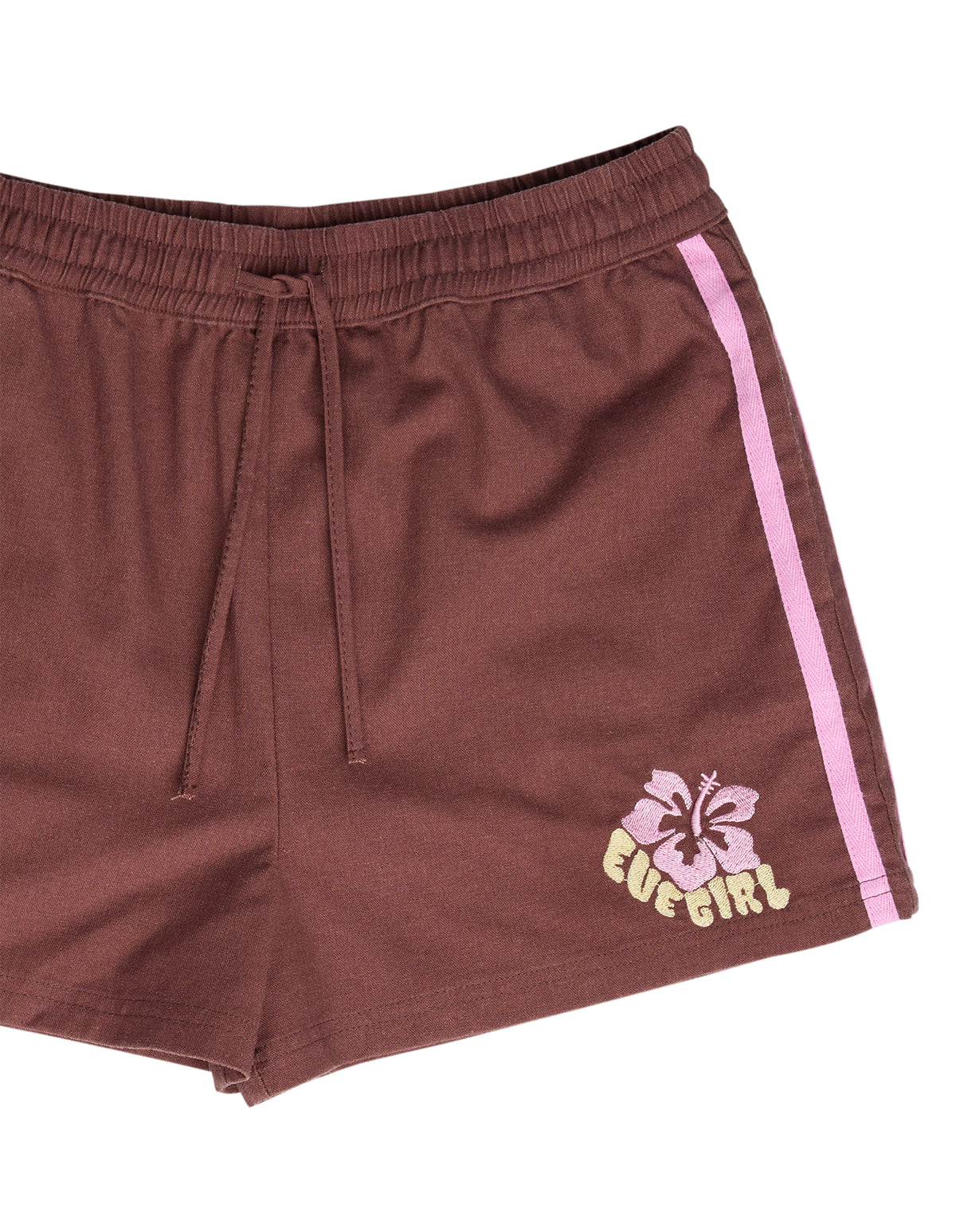 Eve Girl Maui Contrast Short (Size 8-16) in CHOCOLATE