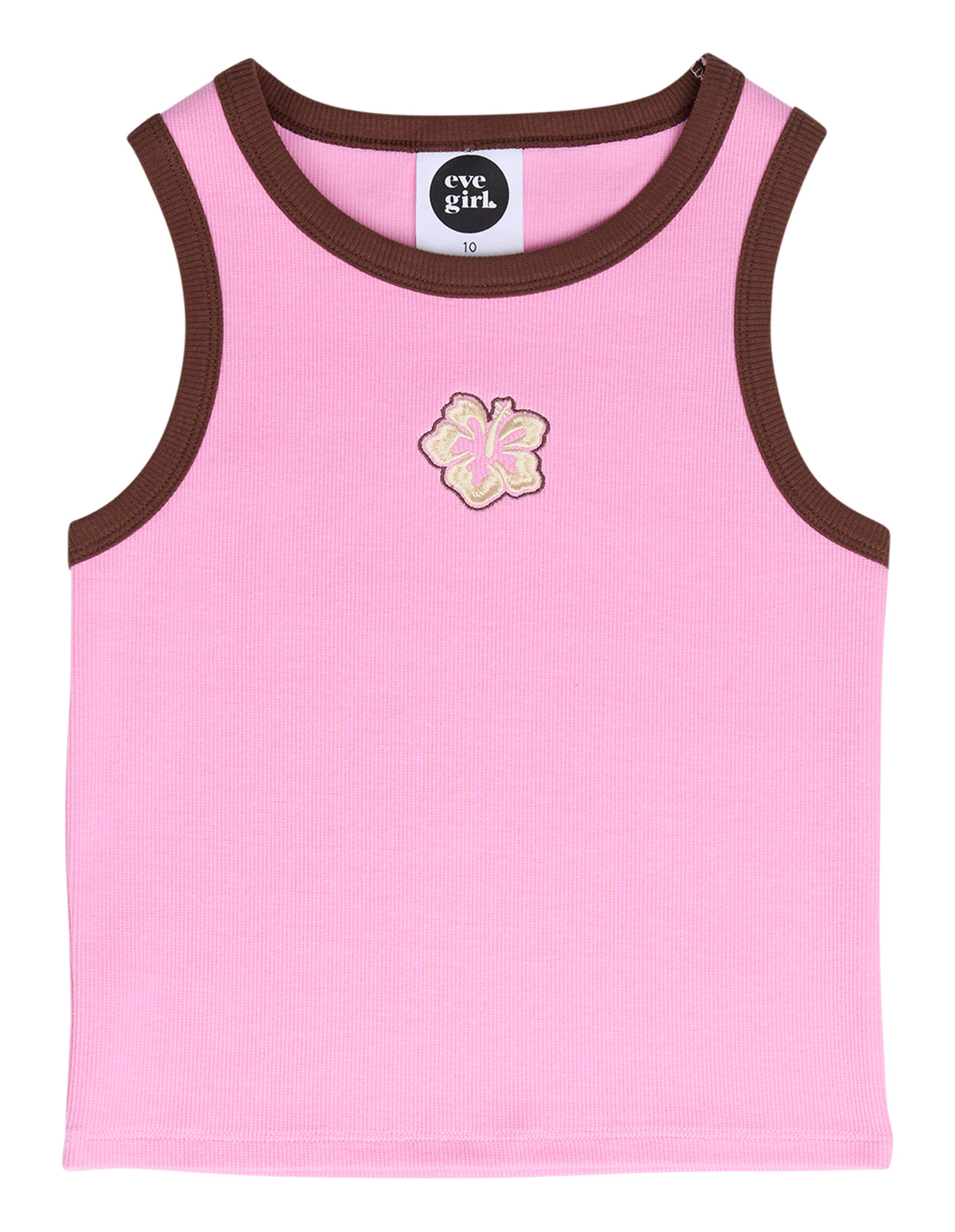 Eve Girl Maui Contrast Tank (Size 3-7) in PINK