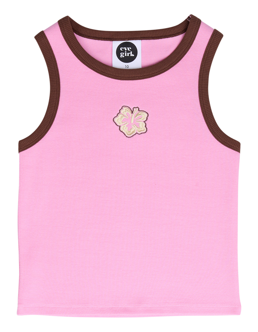 Eve Girl Maui Contrast Tank (Size 8-16) in PINK
