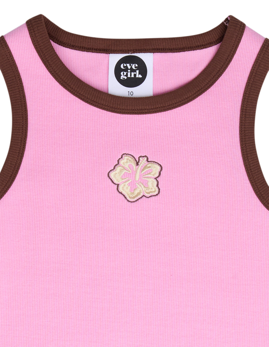Eve Girl Maui Contrast Tank (Size 8-16) in PINK