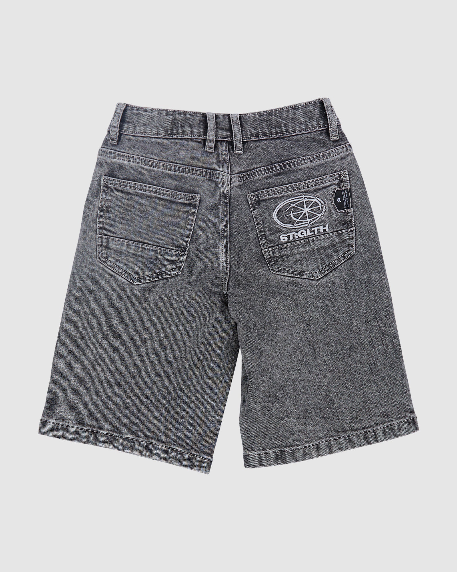 St Goliath Boys Overturn Jort (Size 8-16) in WASHED OUT BLACK