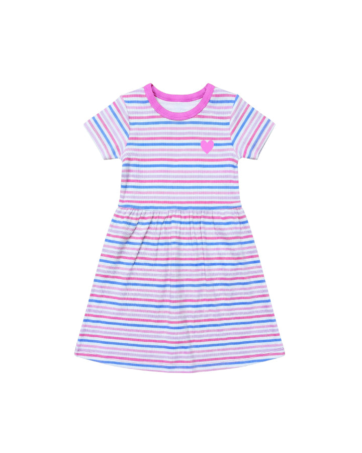 Milky Clothing Pretty Stripe Rib Dress in Stripe
