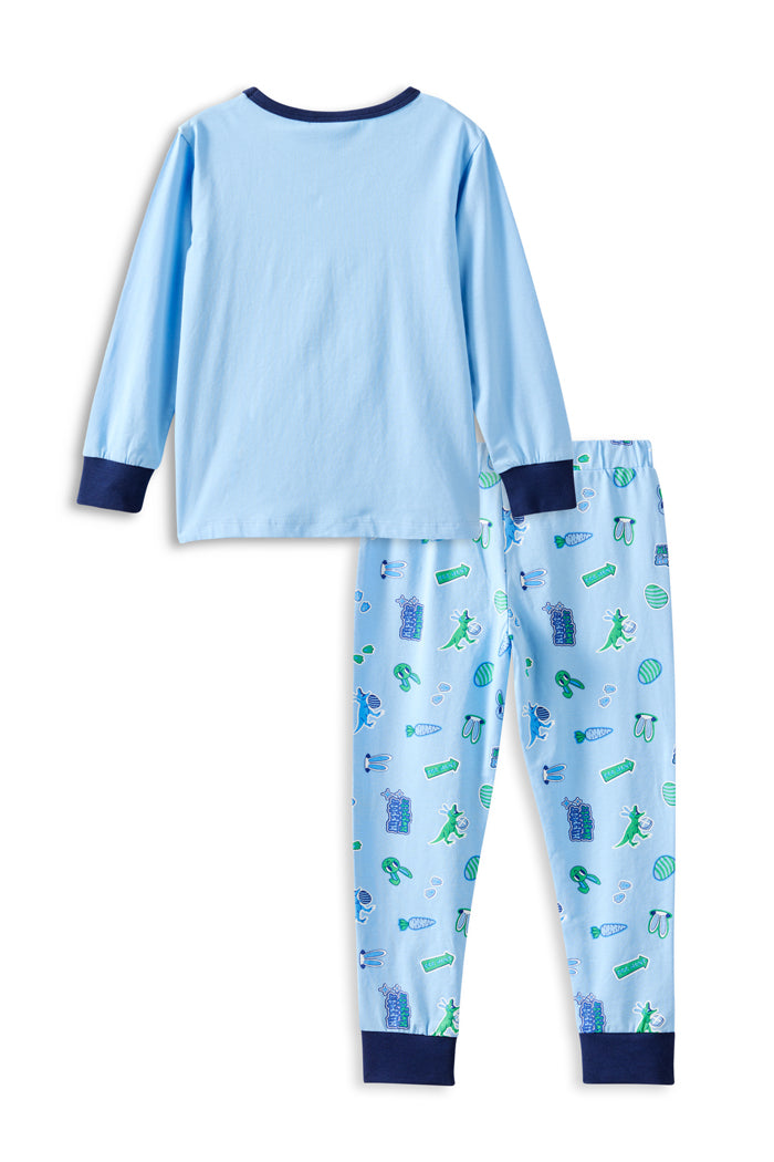 Milky Clothing Rascal Bunny Pj'S in Steel Blue