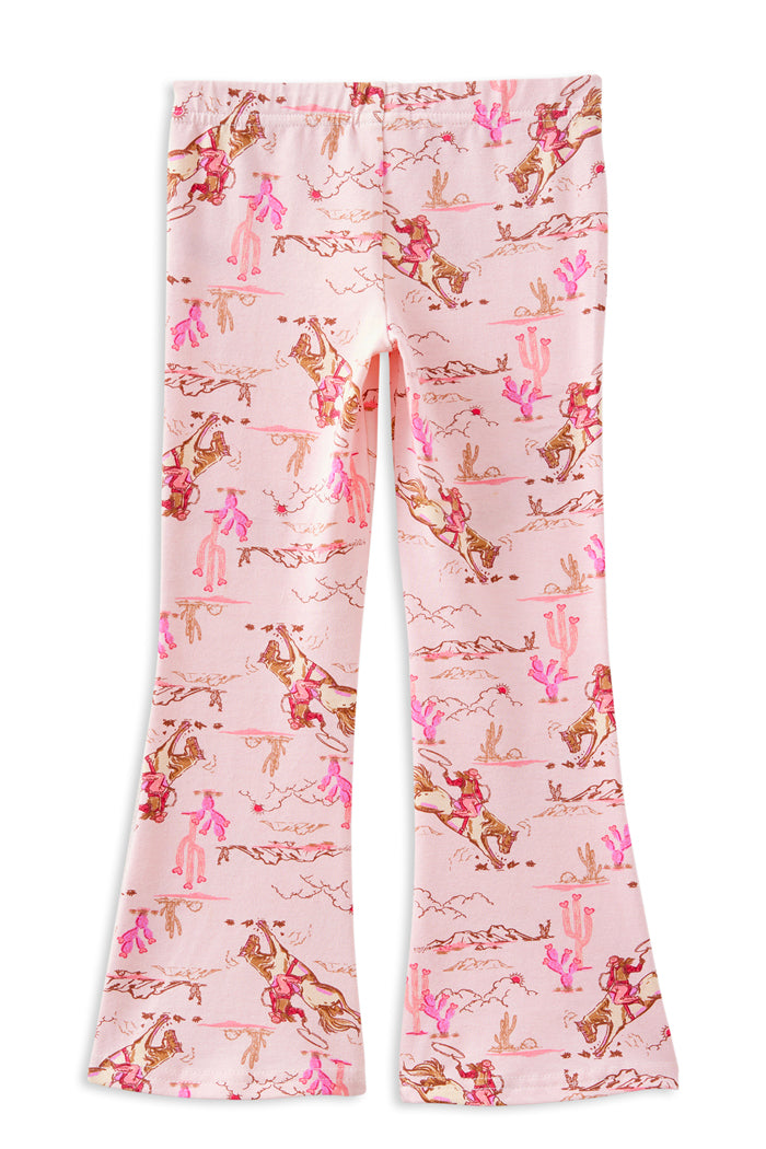 Milky Clothing Rowdy Rider Flared Legging in Lotus Pink