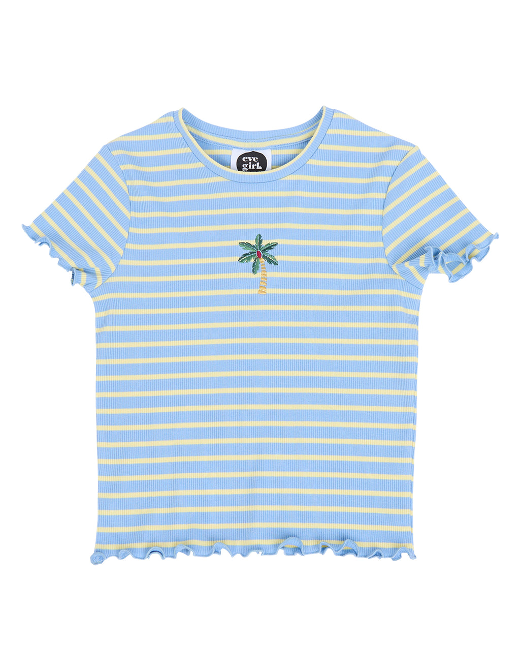 Eve Girl Sammy Rib Tee (Size 8-16) in LIGHT BLUE