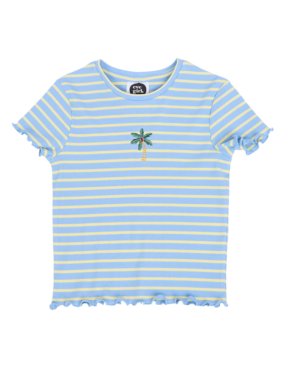Eve Girl Sammy Rib Tee (Size 8-16) in LIGHT BLUE