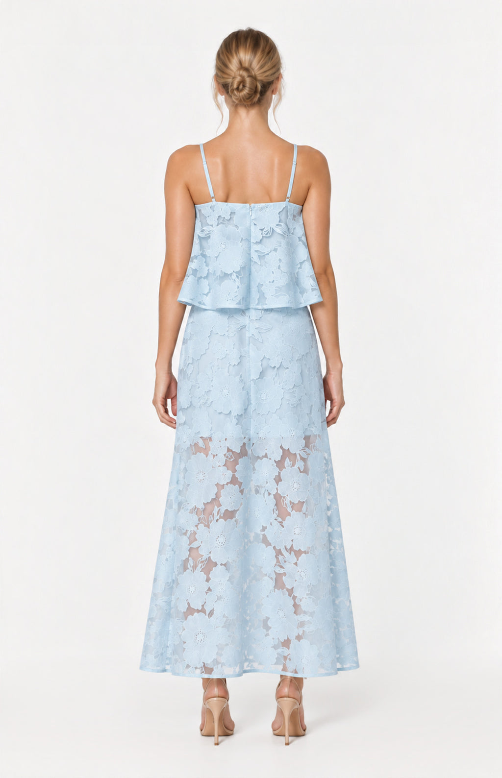 Style State - Sheer Floral Tiered Dress