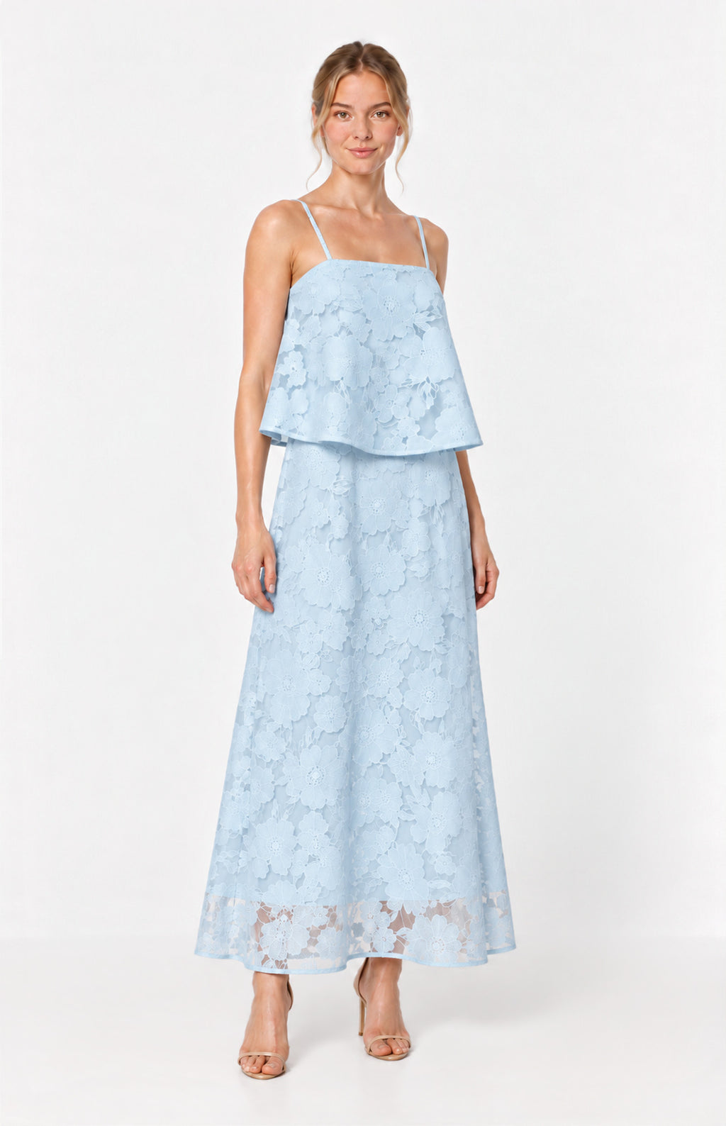 Style State - Sheer Floral Tiered Dress