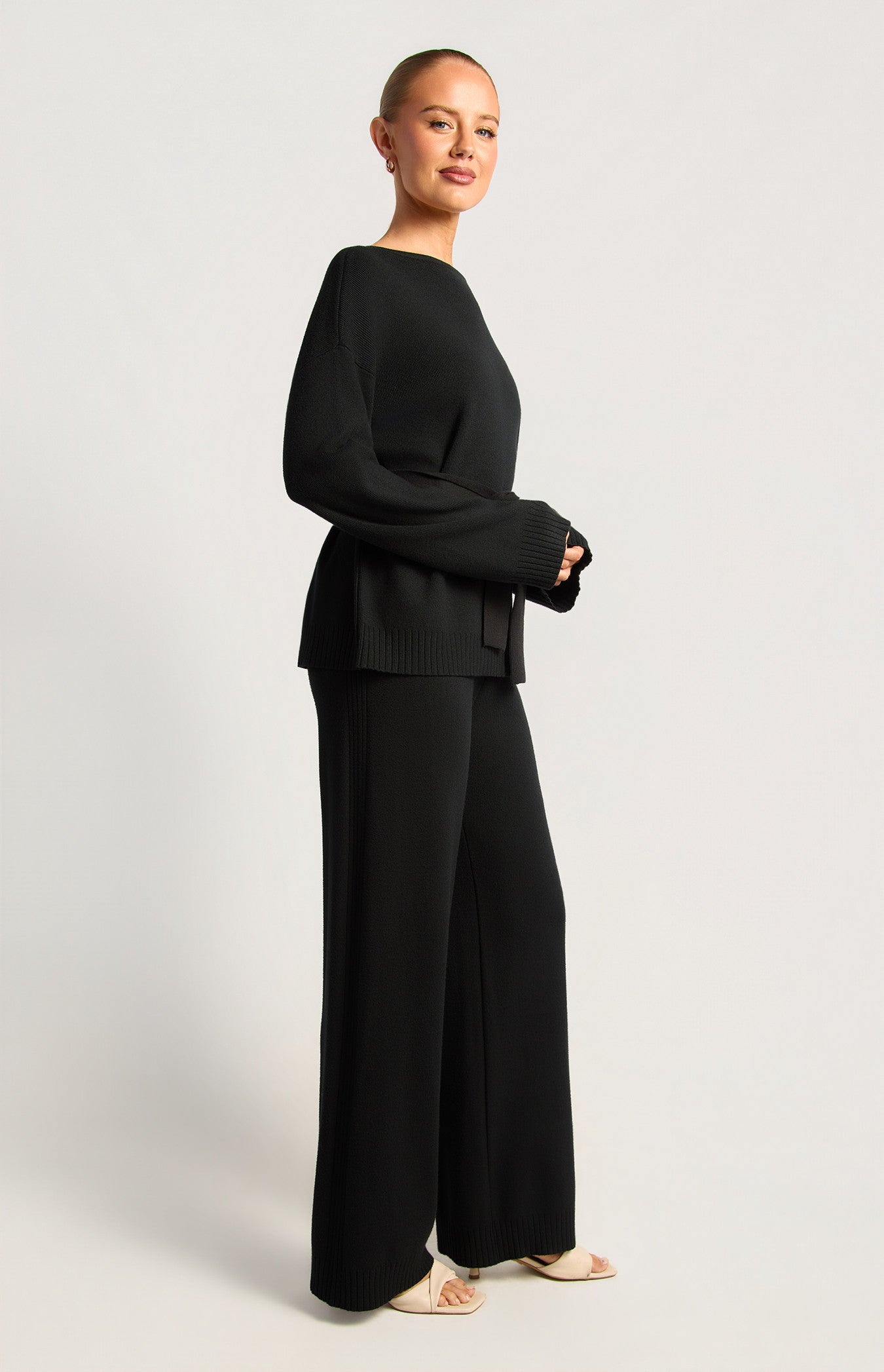 Style State - Knit Top And Pants Set