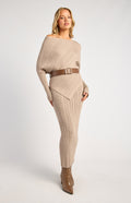 Style State - Batwing Sleeve Knit Skirt Set