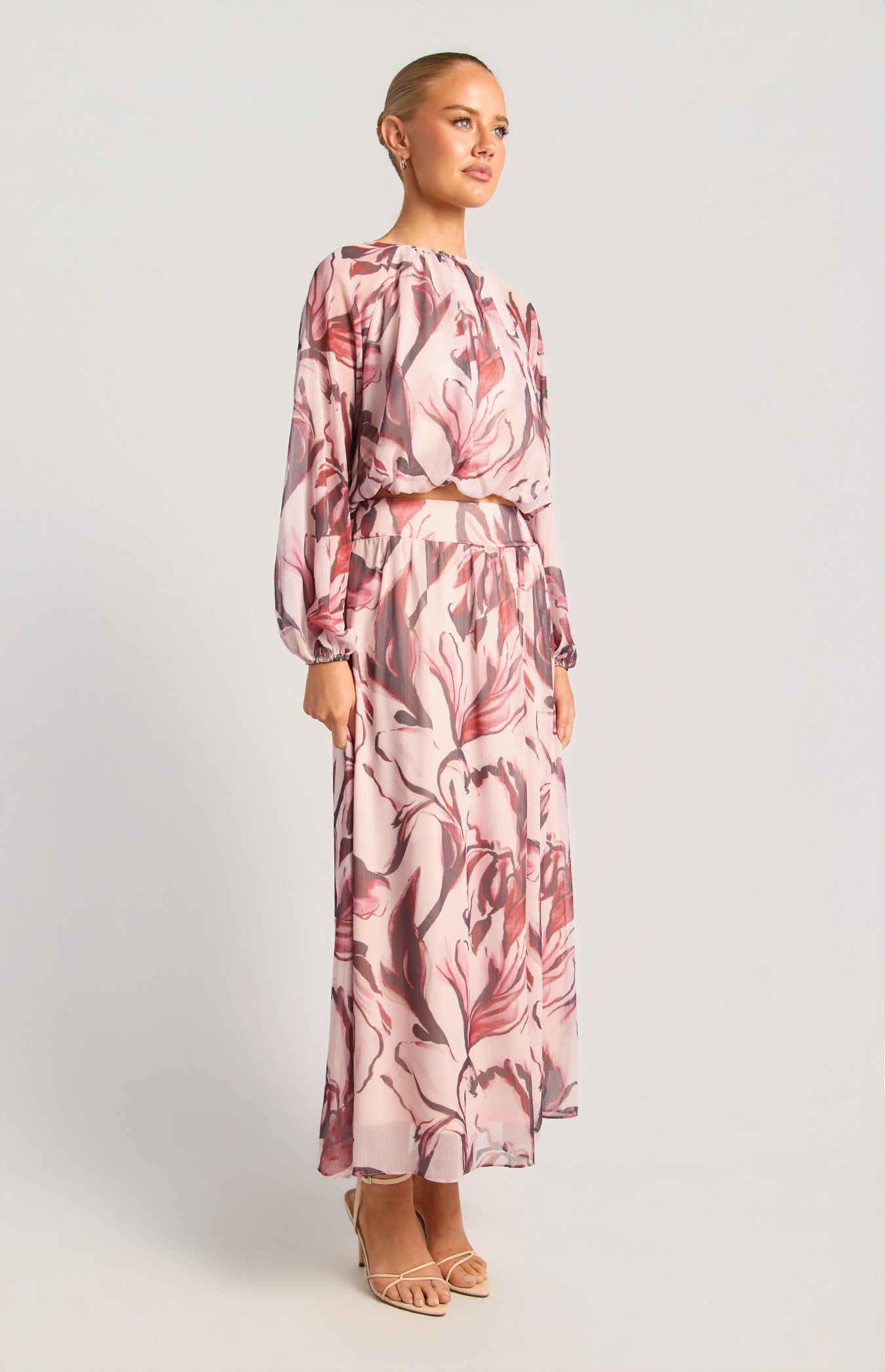 Style State - Petal Print Chiffon Set