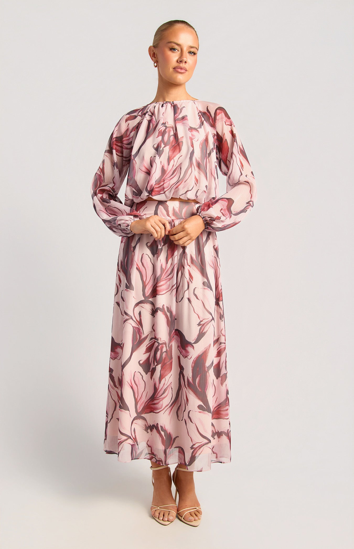 Style State - Petal Print Chiffon Set