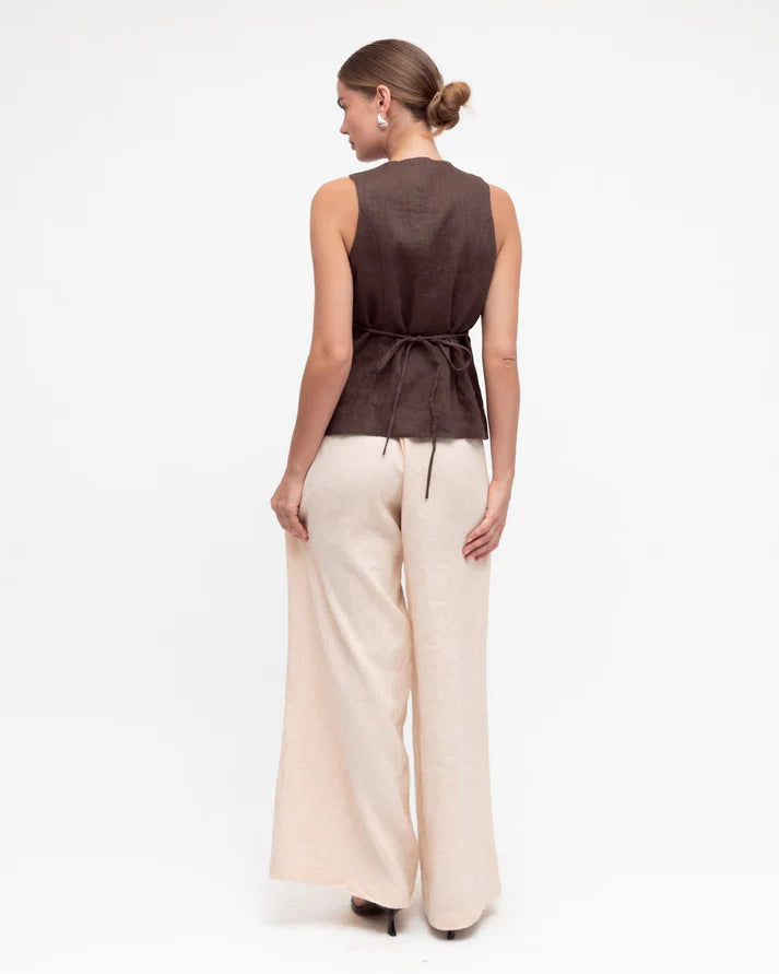 White Closet - Linen Vest Top