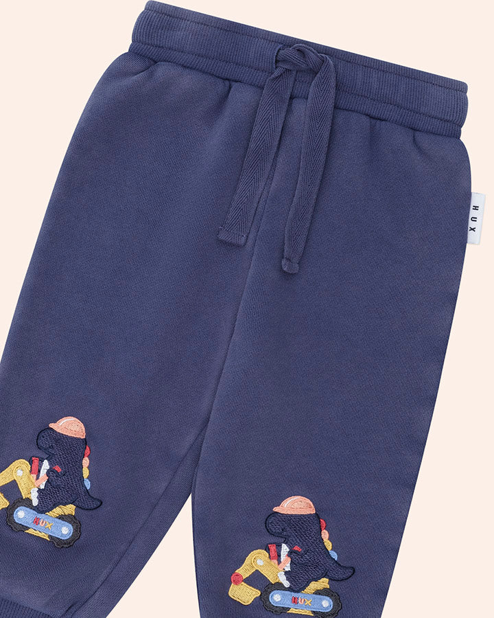 Huxbaby Tradie Dino Trackpant in WASHED NAVY