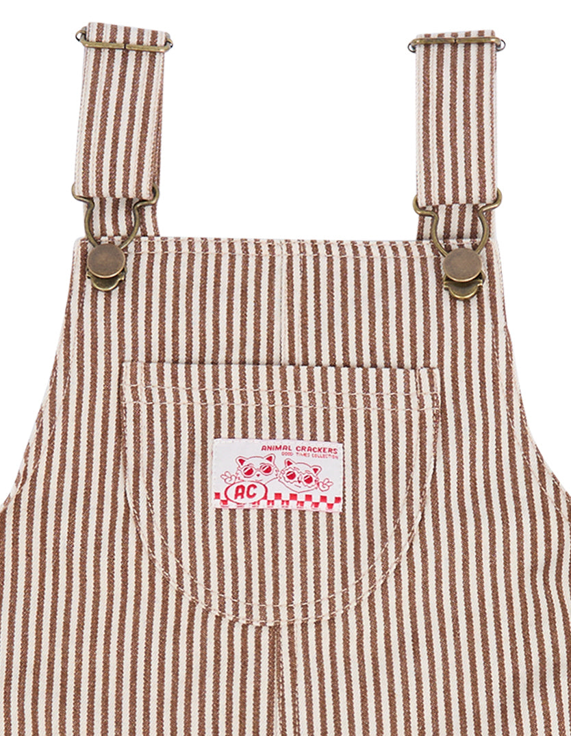 Animal Crackers Trailblazer Overalls in STRIPE