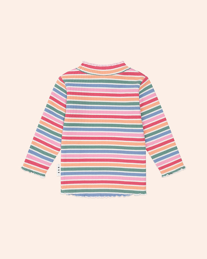 Huxbaby Tutti Frutti Stripe Rib Skivvy in MULTI