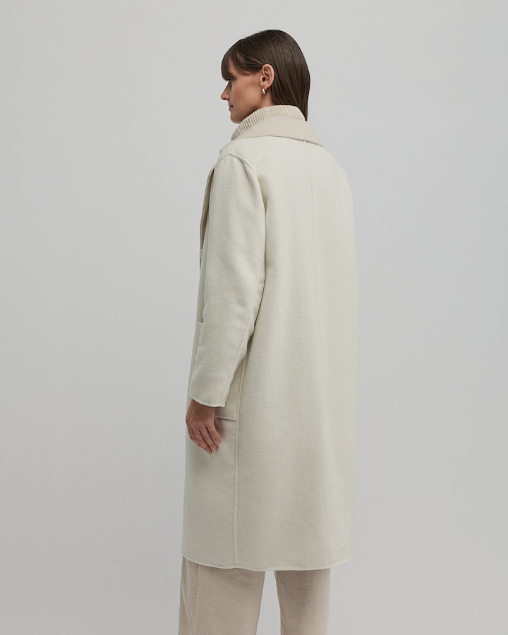 Yarra Trail Twain Coat in ALMOND/ECRU