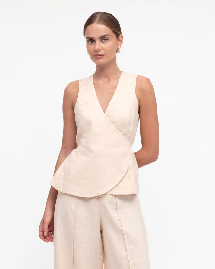 White Closet - Linen Vest Top
